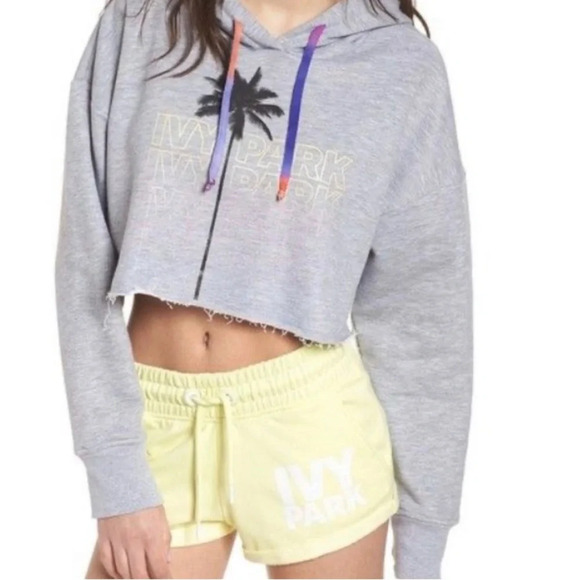 IVY PARK Festival Palm Tree Cropped Graphic Hoodie Sweatshirt XS - Picture 8 of 14